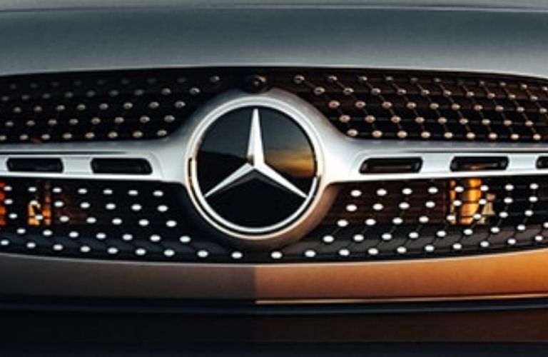View of the front grille of the 2022 Mercedes-Benz GLA