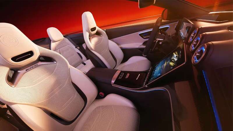 The cabin of the 2026 Mercedes-AMG® CLE 53 Cabriolet