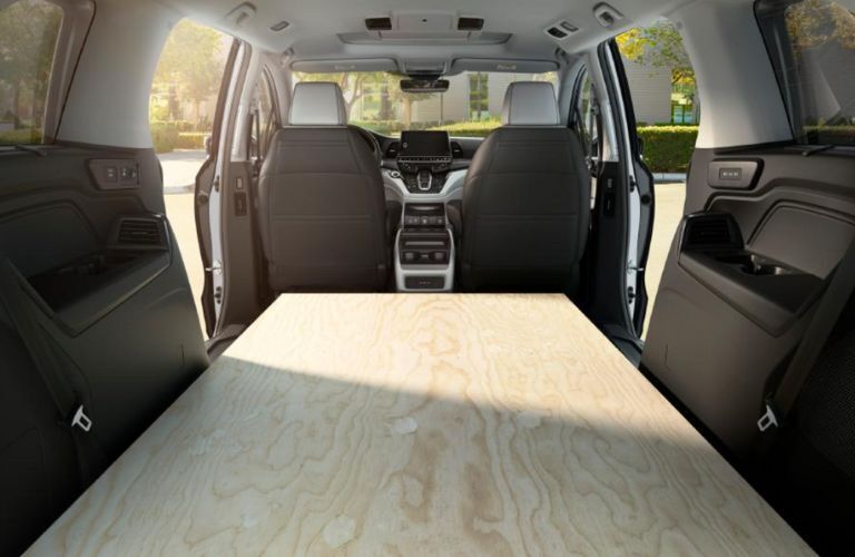 cargo area of the 2025 Honda Odyssey after folding all the seats