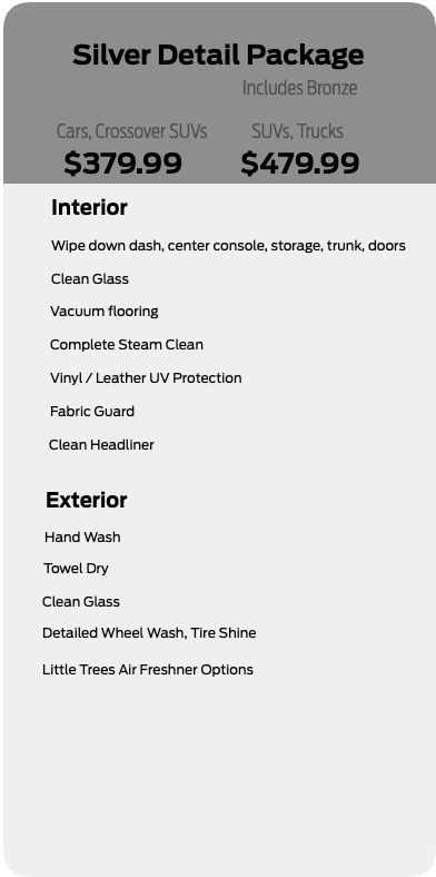 Silver Detailing Package