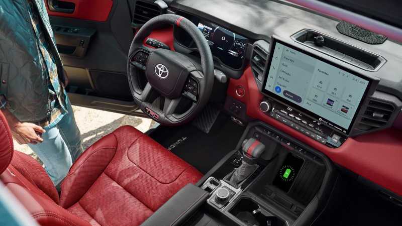 The controls and displays in the 2026 Toyota Tundra Hybrid