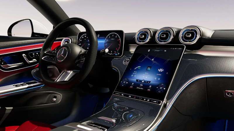 The controls and displays in 2025 Mercedes-Benz CLE 300 4MATIC® Cabriolet