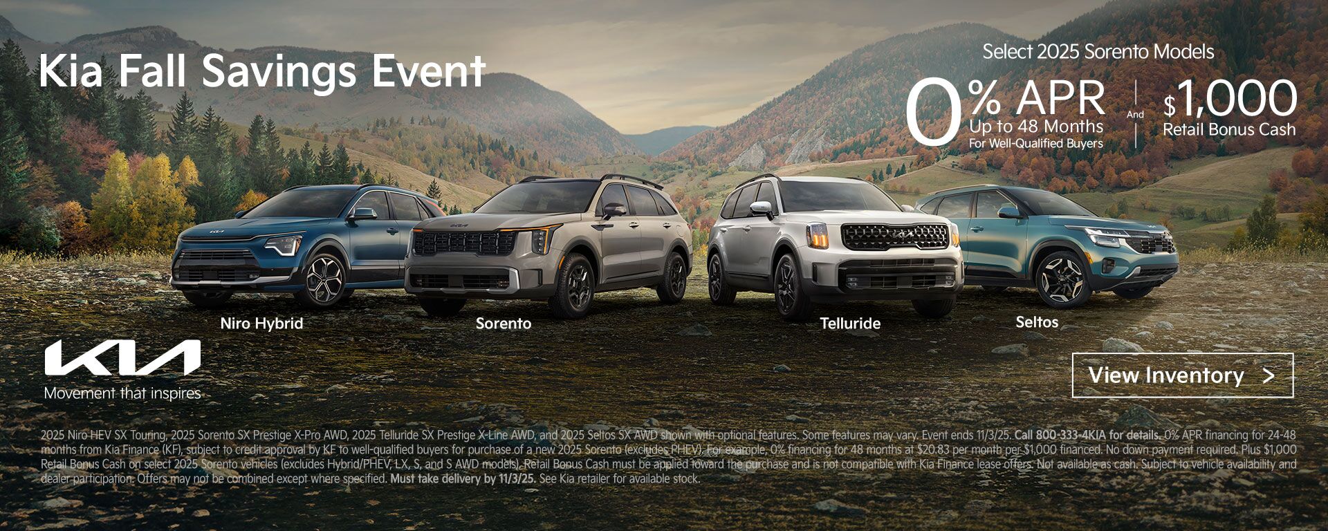 2025 Kia Fall Savings Event