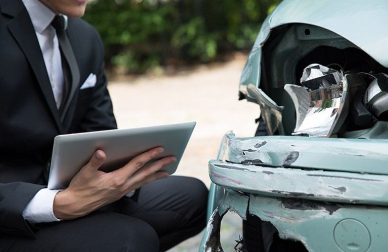 View of the damage level being evaluated