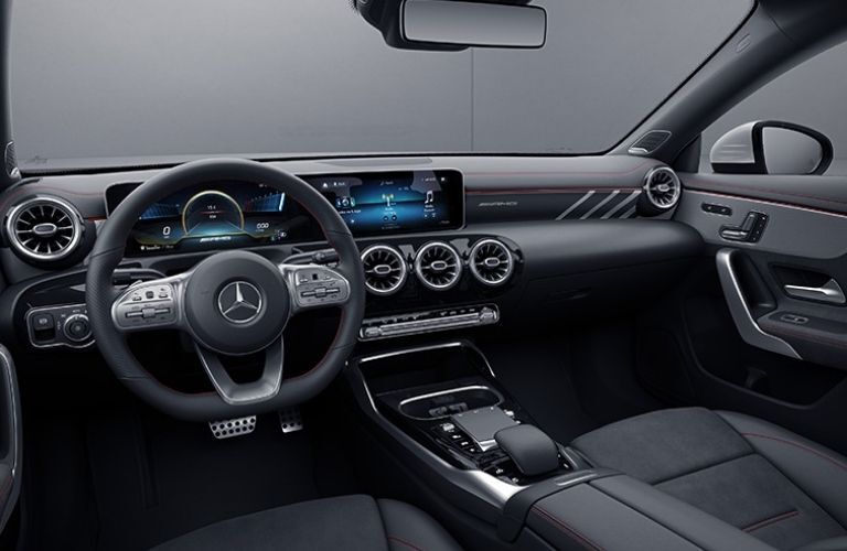 2022 Mercedes-AMG CLA 45 steering wheel and dashboard