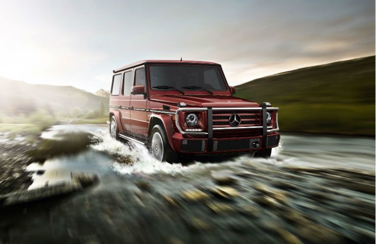 2017 Mercedes-Benz G-Class driving through a river