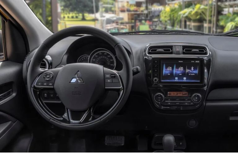 dashboard view of the 2024 Mitsubishi Mirage