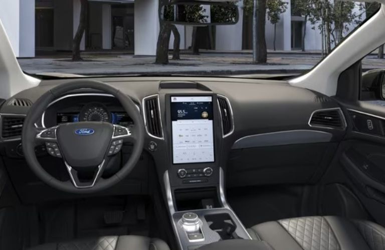2024 Ford Edge Titanium steering wheel and display screen