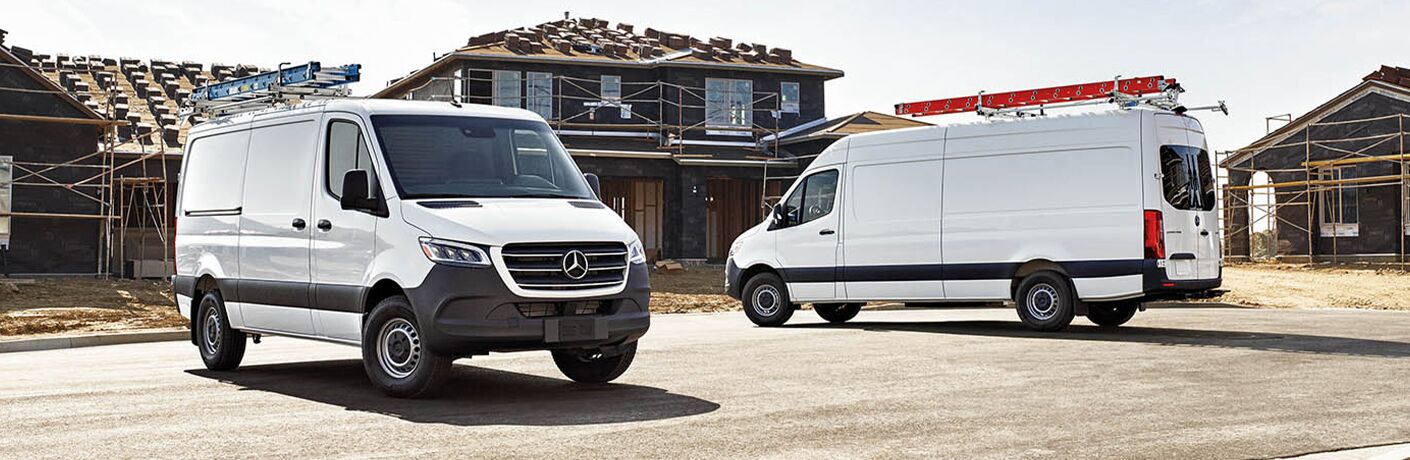 2022 Mercedes-Benz Sprinter Cargo Vans on a work site