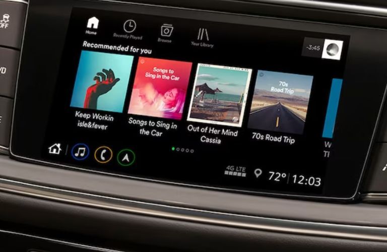 Android Auto™ playing music in a car