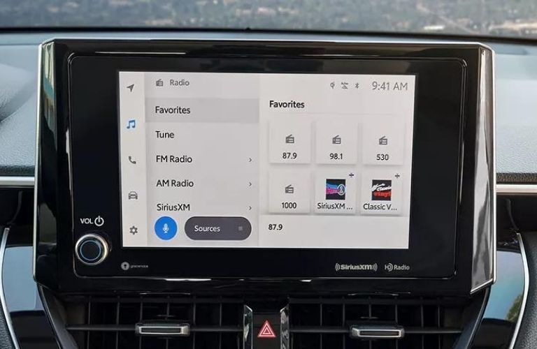 2023 Corolla Cross Hybrid infotainment display