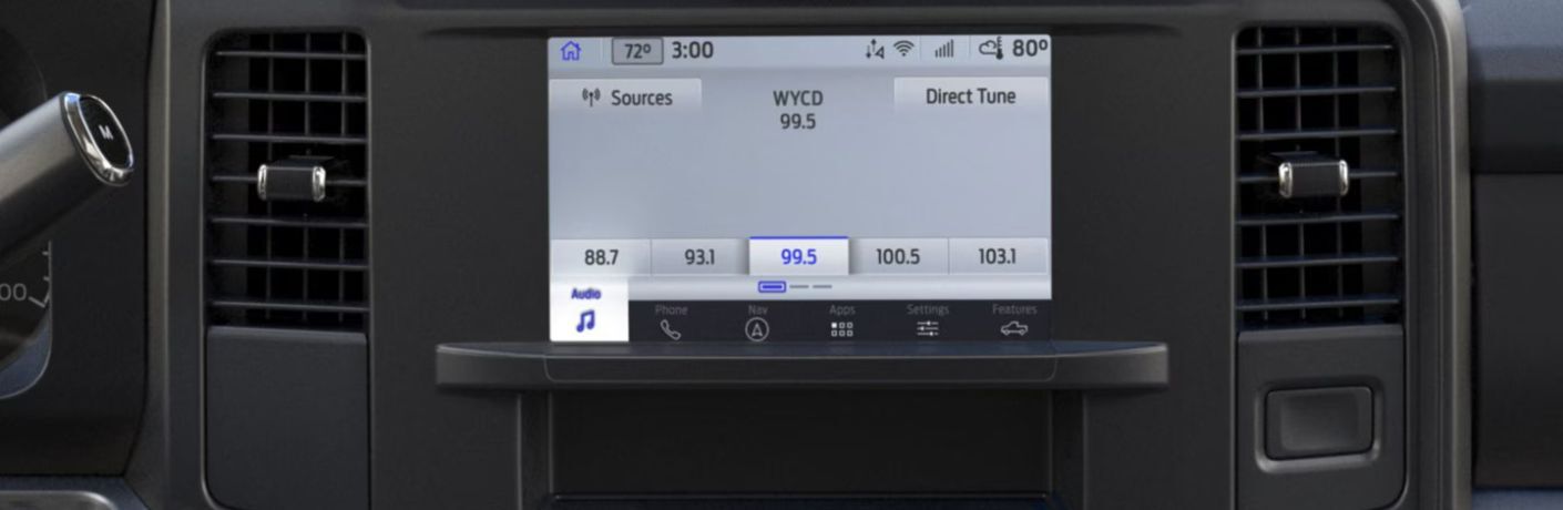 2026 Ford F-350 XLT touchscreen display close up