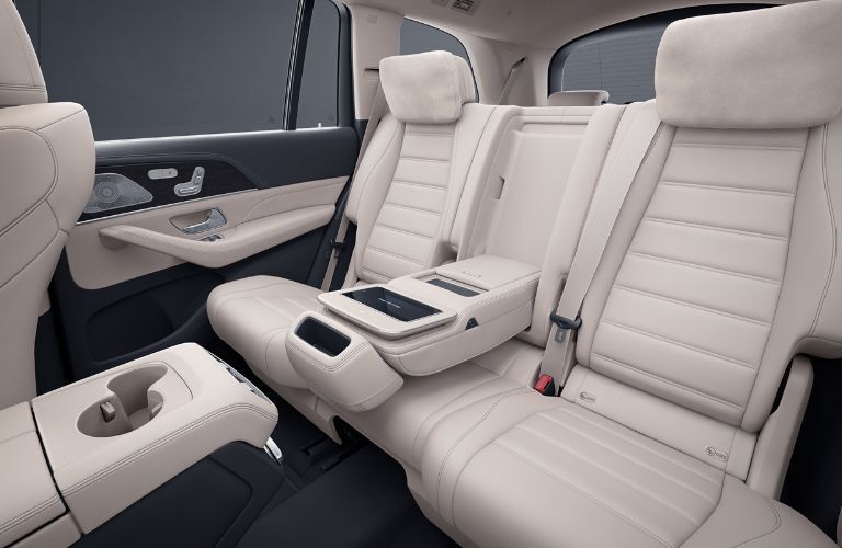 Seats of the 2023 Mercedes-Benz GLS 580 Macchiato Beige Nappa leather