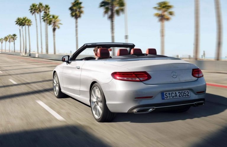 2021 C-Class Cabriolet on the beachside (rearview)