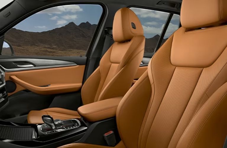 Front row seats view of the 2023 BMW X3