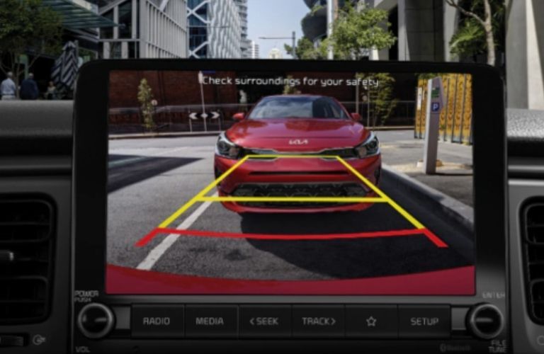 rear view camera of the 2022 Kia Rio 5-Door