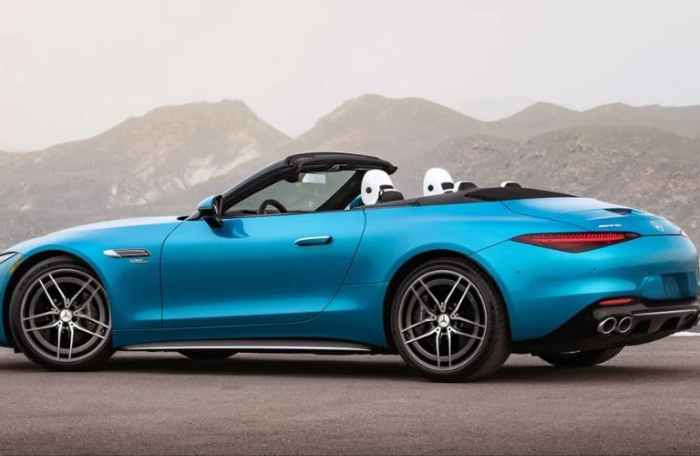 rear quarter and side view of the 2025 Mercedes-AMG® SL Roadster