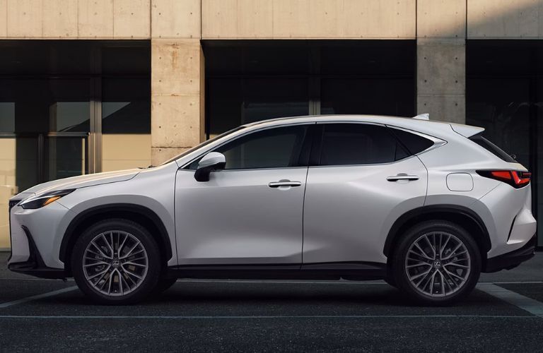 Side view of the 2023 Lexus NX Hybrid parked