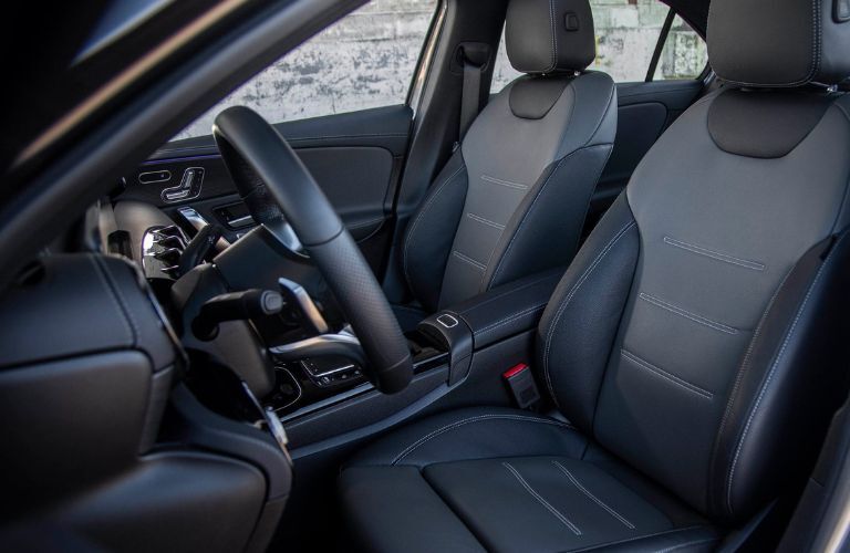 An image of the front interior cabin of the 2022 Mercedes-Benz A-Class