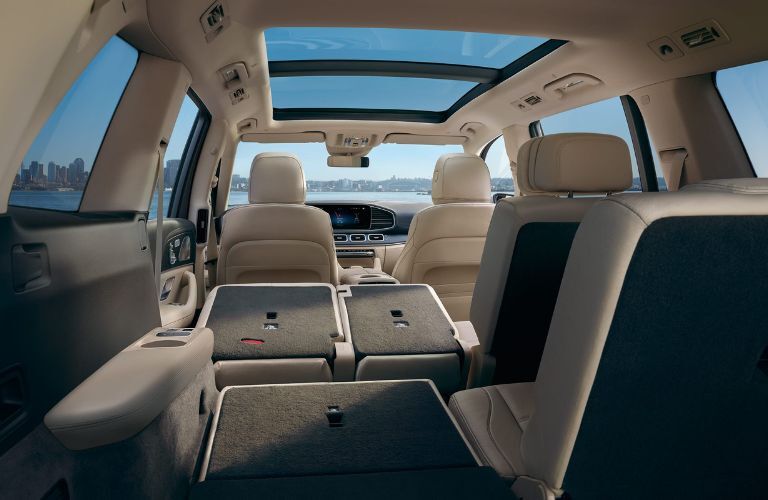 Folded rear seats of the 2023 Mercedes-Benz GLS