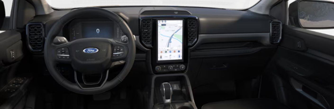 2025 Ford Ranger XLT steering wheel and touchscreen