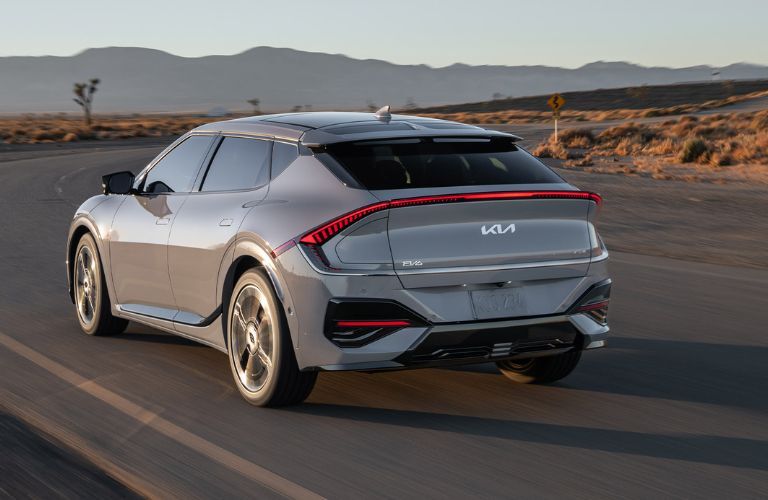 2025 Kia EV6 rear view on a road