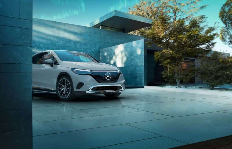 A front exterior view of the 2026 EQE SUV