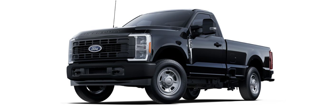 2025 Ford F-350 XL front and side angle on white