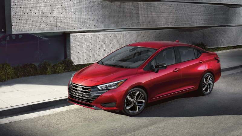 A rear exterior view of the 2025 Nissan Versa