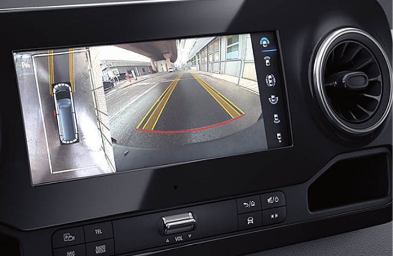 360-degree camera display in the 2023 Mercedes-Benz Sprinter Passenger Van