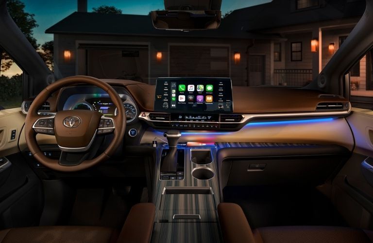 2021 Toyota Sienna interior dash and wheel