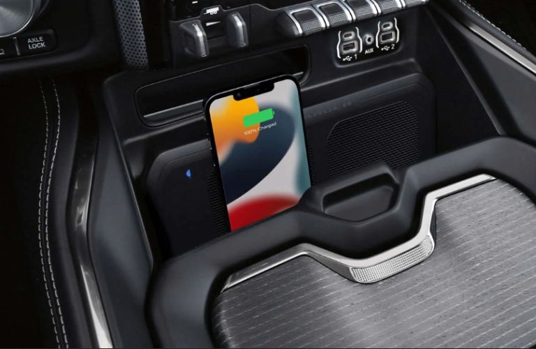 Wireless charging in the 2024 Ram 1500