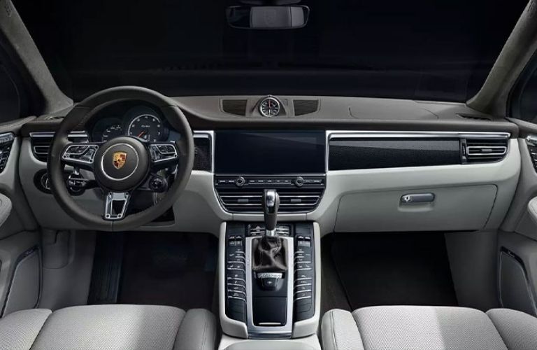 The dashboard of the 2021 Porsche Macan