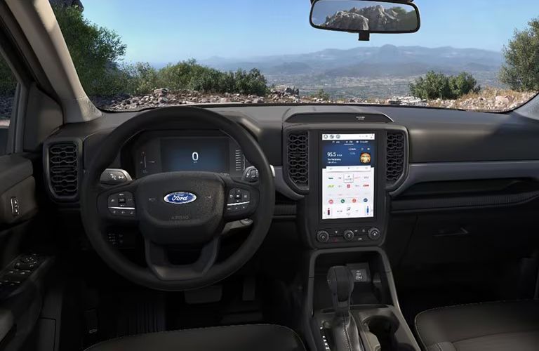 2025 Ford Ranger XL steering wheel and touchscreen