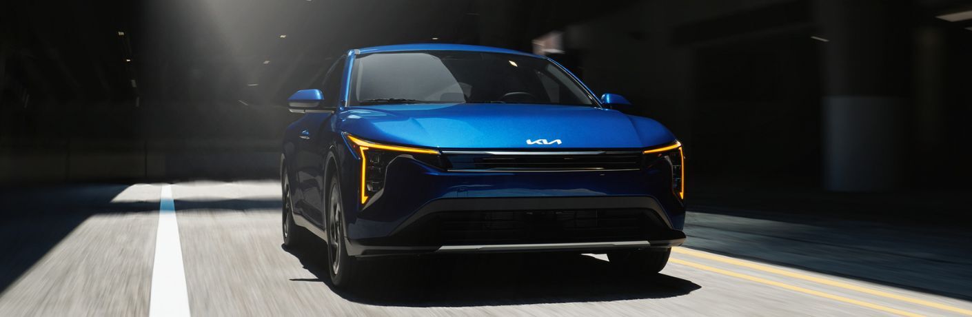 Front view of the 2025 Kia K4 Blue