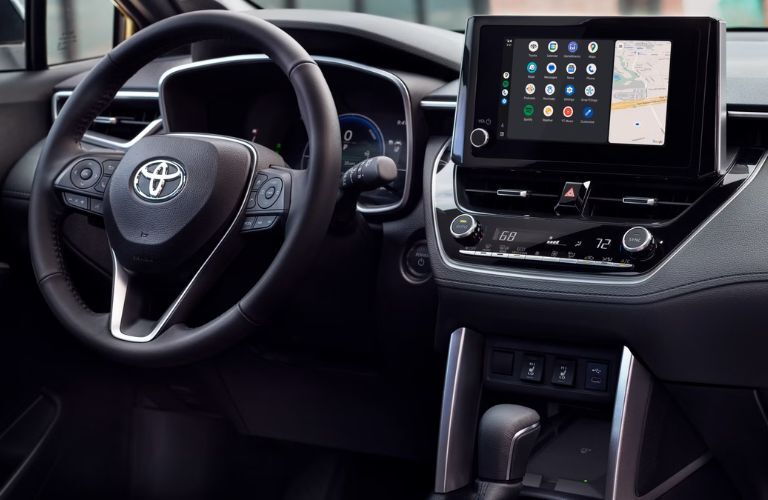 dashboard view of the 2025 Toyota Corolla Cross Hybrid