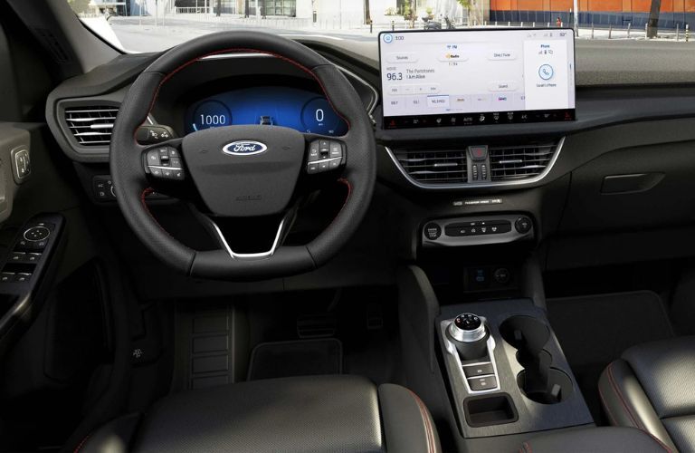 2025 Ford Escape ST-Line steering wheel and display screen