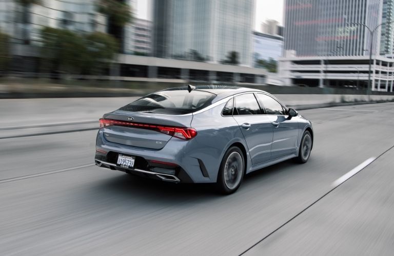 2021 Kia K5 rear quarter view