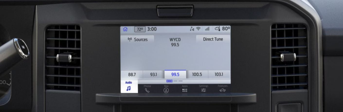 2026 Ford F-250 XLT touchscreen close up