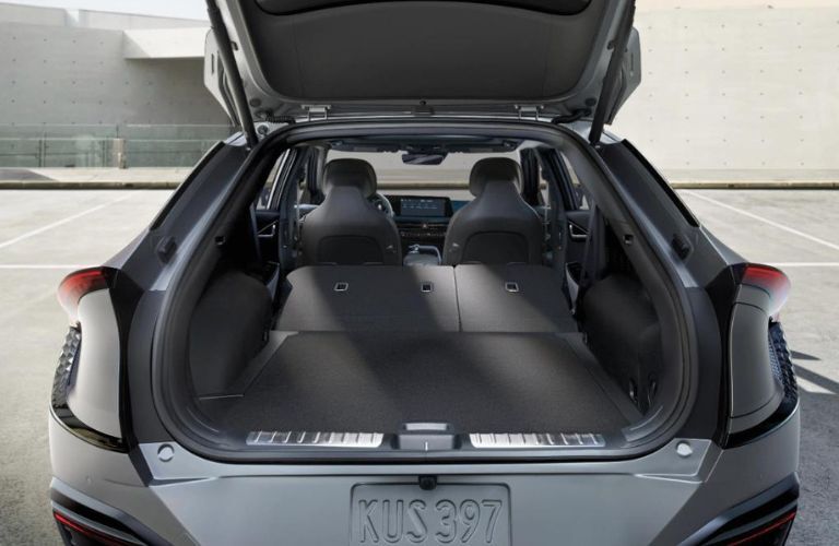 The open trunk of a 2022 Kia EV6