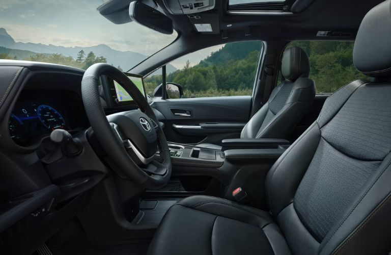dashboard and seating view of the 2025 Toyota Sienna