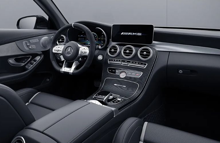 Cockpit view of the 2023 Mercedes-AMG C 43 Cabriolet