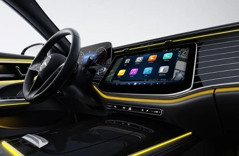 interior steering and dashboard of the 2024 Mercedes-Benz E 450 4MATIC All-Terrain Wagon
