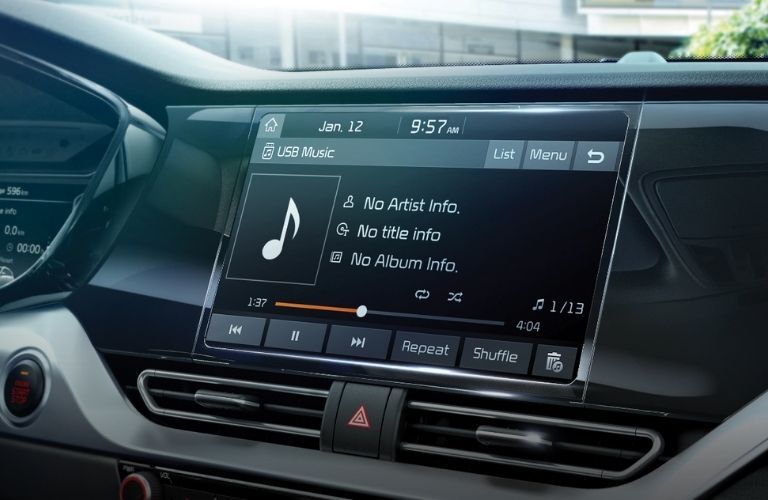 2021 Kia Niro interior dash and wheel