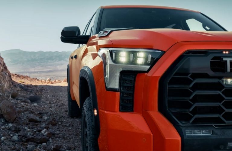 headlight view of the 2022 Toyota Tundra