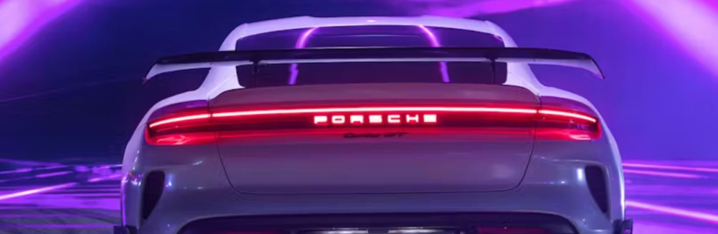 rear view of a Porsche