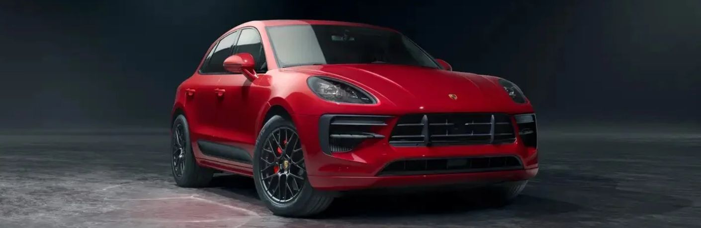 2021 Porsche Macan side and front view