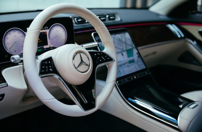 Steering wheel of the 2023 Mercedes-Benz S-Class