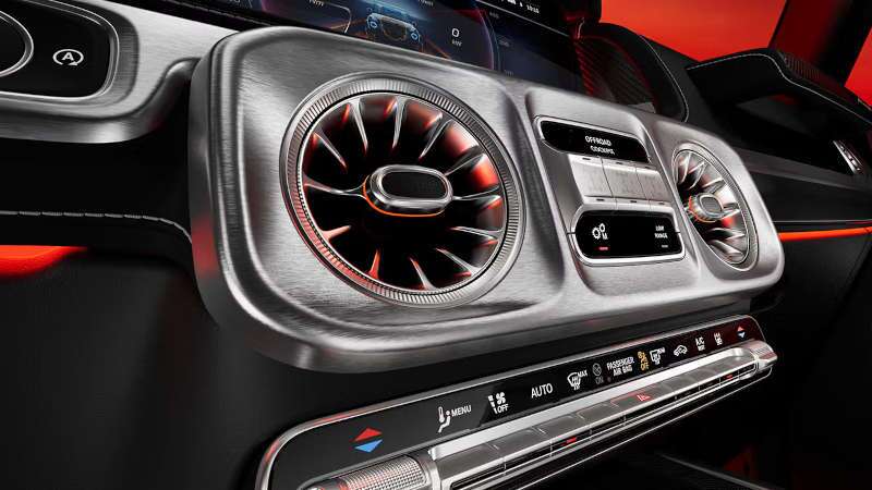 The climate control console in the 2025 Mercedes-Benz AMG® G 63 SUV near Scottsdale