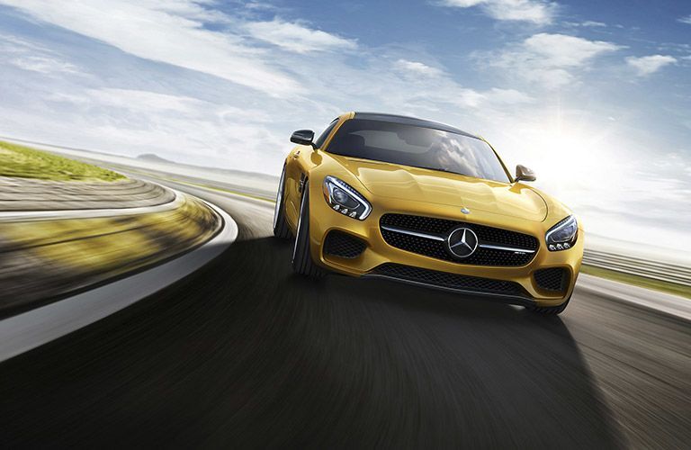 2017 AMG® GT S driving on the race track
